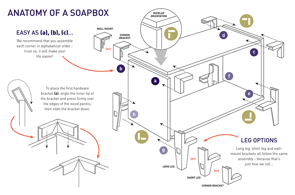 Soapbox meubels monteer je zonder gereedschap - Ontdek meubel ideeën op ARCHANA.NL