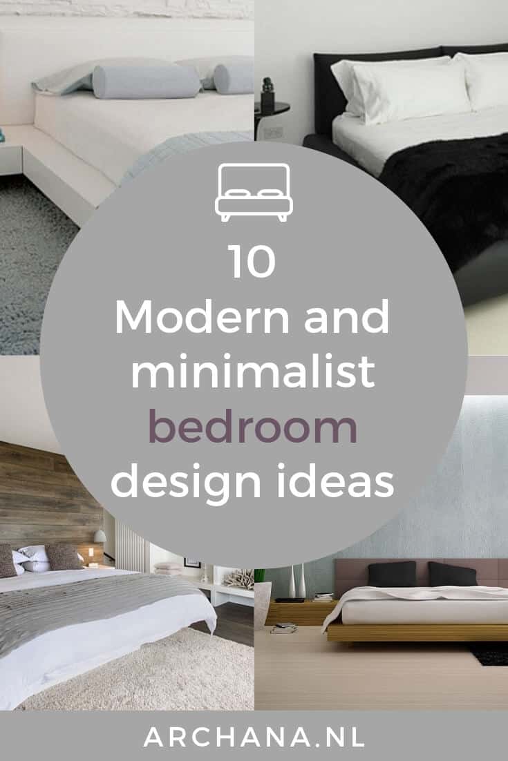 10 Modern and minimalist bedroom design ideas • ARCHANA.NL