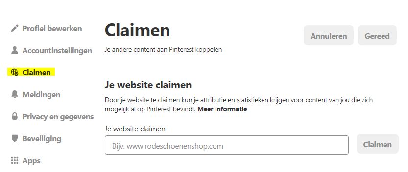 Claim je website op Pinterest en krijg toegang tot Pinterest statistieken - Pinterest tips om je bedrijf een boost te geven - ARCHANA.NL #pinterestmarketing #pinteresttips