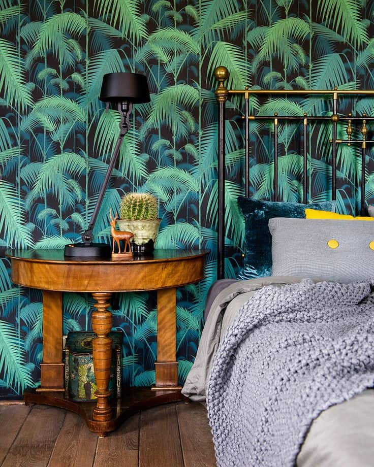 Slaapkamers en interieurs met tropisch behang | tropical wallpaper bedroom | ARCHANA.NL 