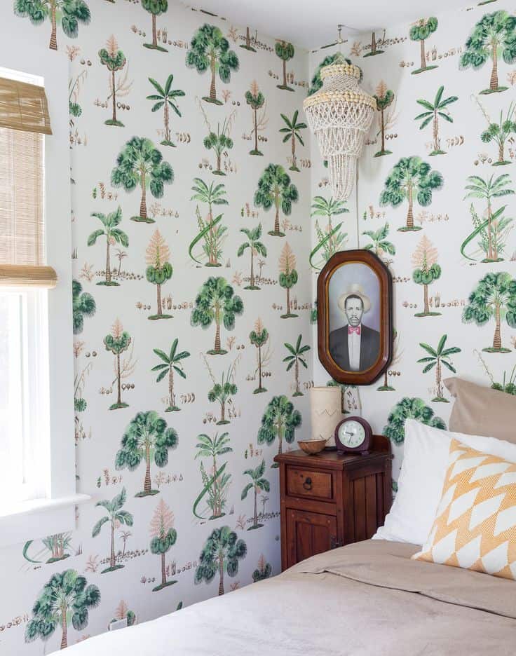 Slaapkamers en interieurs met tropisch behang | tropical wallpaper bedroom | ARCHANA.NL 