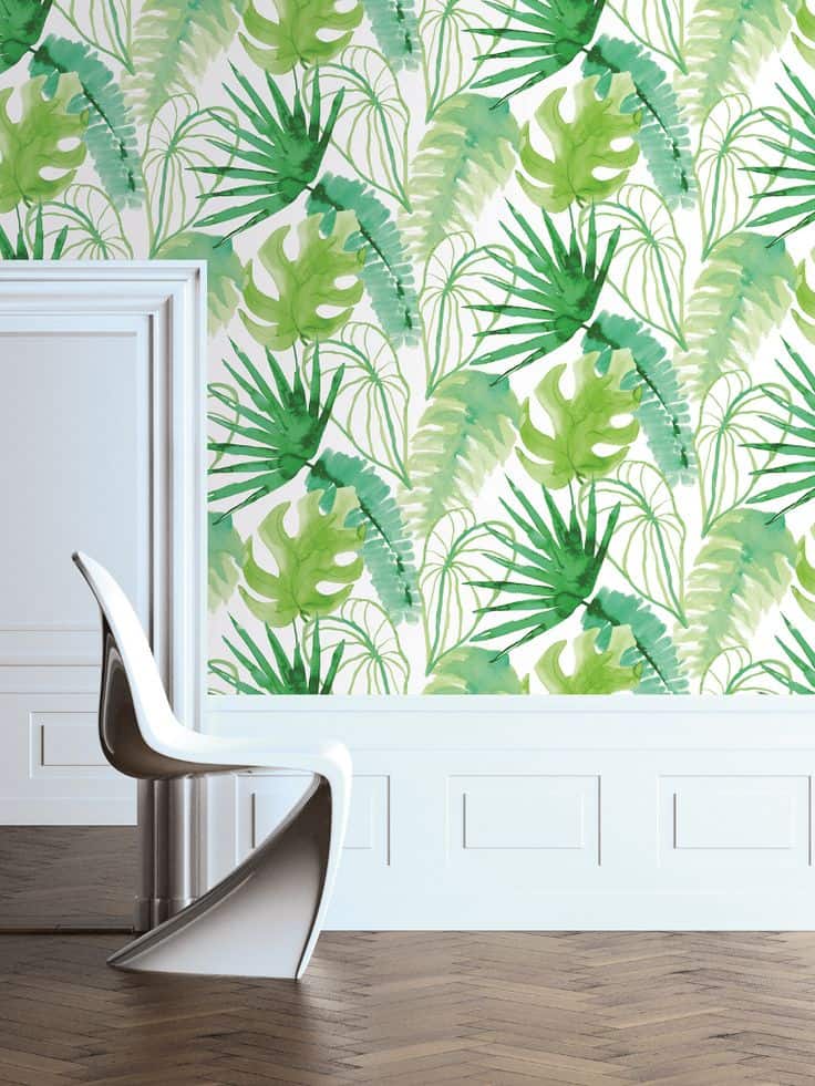 Slaapkamers en interieurs met tropisch behang | tropical wallpaper bedroom | ARCHANA.NL 