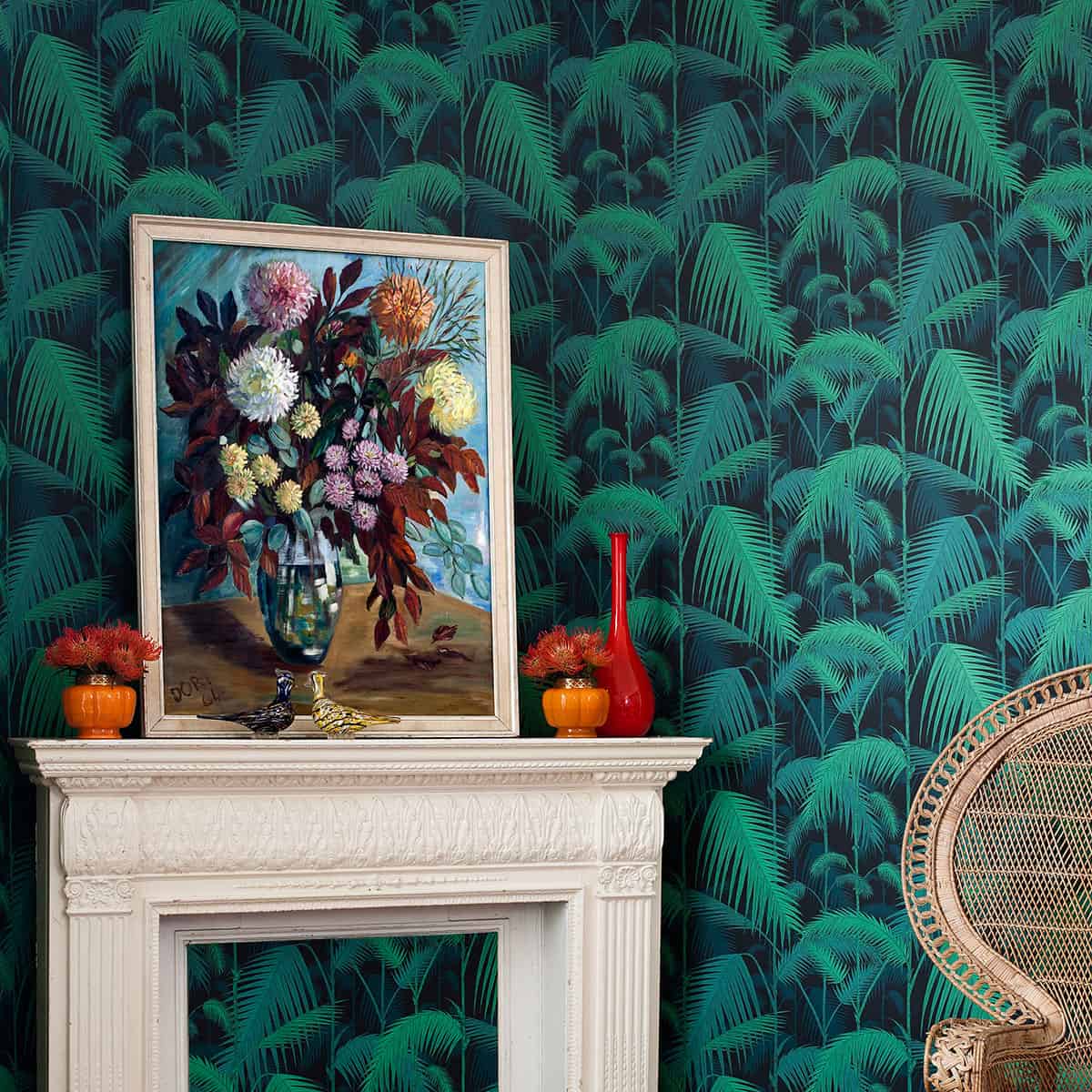 Slaapkamers en interieurs met tropisch behang | tropical wallpaper bedroom | ARCHANA.NL 