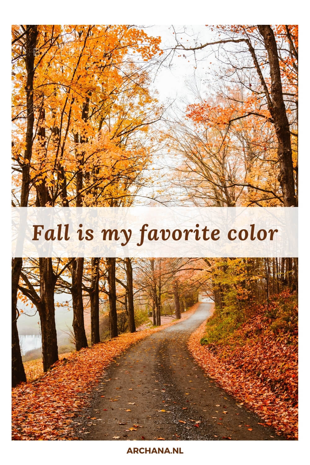 Fall is my favorite color - Hello October - ARCHANA.NL