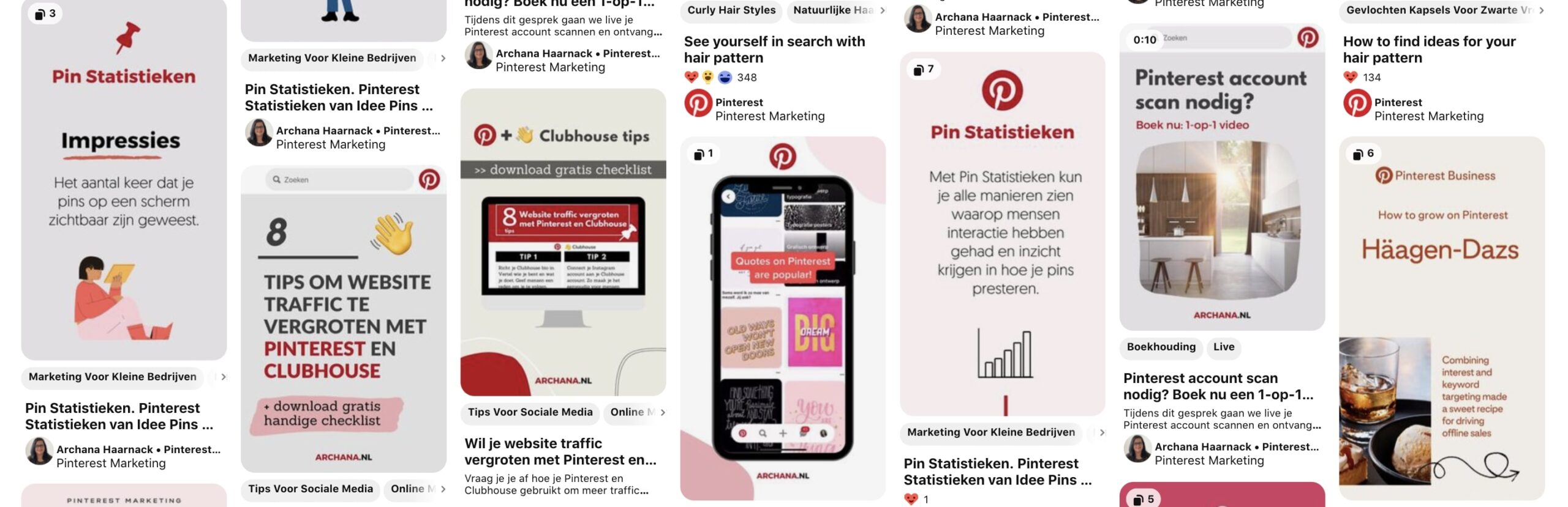 Maak regelmatig nieuwe content voor Pinterest - ARCHANA.NL | Pinterest Marketing Expert